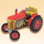 plechové modely - Traktor-ZETOR červený
