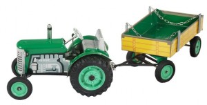 plechové modely - Traktor-ZETOR s valnikem